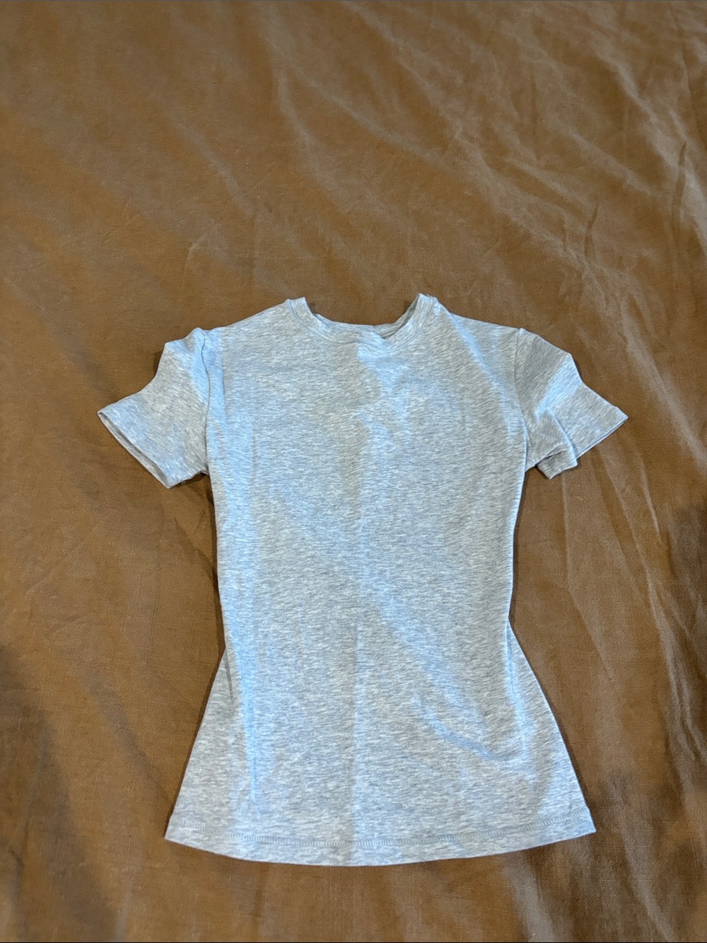 SKIMS Light Heather Gray Short Sleeve Tee